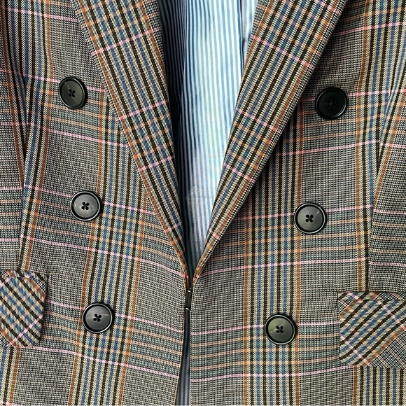 Veronica Beard Beacon Tuva Wool Blend Dickey Jacket Tartan Plaid Multi 10 - Picture 4 of 10